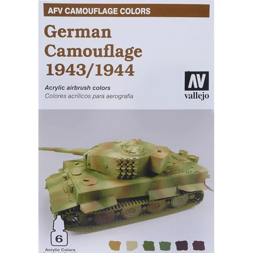 Набір фарб Vallejo "DAK Afrika korps german camouflage", 6 шт.
