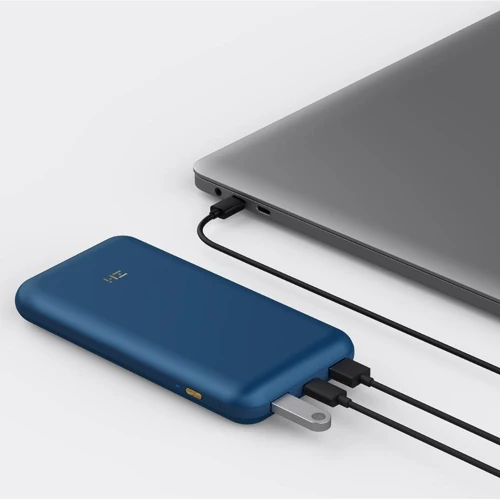 Внешний аккумулятор Xiaomi ZMI 10 Pro Power Bank 20000mAh 65W Blue (QB823): Встроенный кабель нет