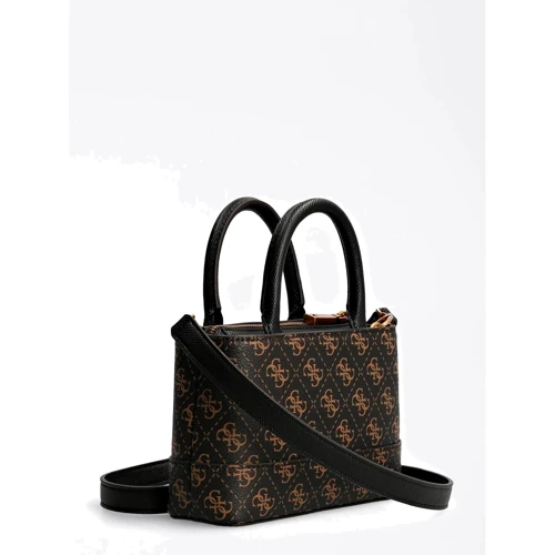 Женская сумка через плечо Guess Cordelia Logo Mini Satchel темно-коричневая (HWQB8377770-BNL): Тип Сумки