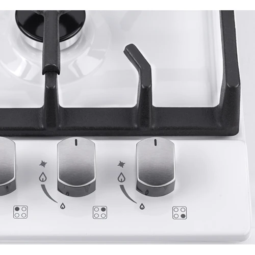 Варильна поверхня газова Pyramida PFE 643 White Luxe: Кількість конфорок 4