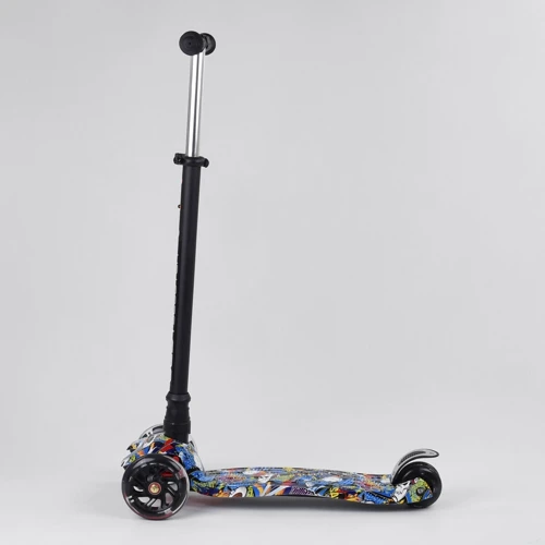 Самокат детский с алюминиевой трубкой руля + 4 колеса PU со светом Best Scooter Multicolor (99662): Максимальная допустимая нагрузка, кг 30