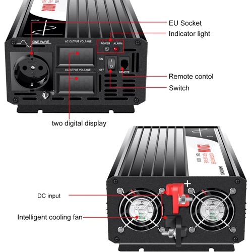 Инвертор 12V 220V Xijia 4000W пик 2000W номинал: Производитель Xijia
