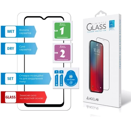Аксесуар для смартфона ACCLAB Tempered Glass Full Glue Black для Samsung M236 Galaxy M23 5G фото 6