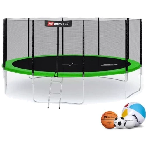 Батут Hop-Sport 16ft green зелений із зовнішньою мережею 488 см: Виробник Hop-Sport
