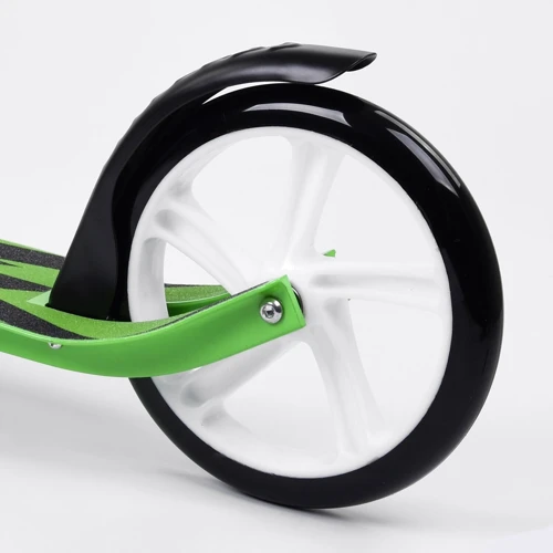Самокат двухколесный Best Scooter с PU колесами Black/Green (99647): Тип тормоза ножной