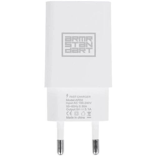 Зарядное устройство ArmorStandart Wall Charger USB 3.1A White (ARM59714): Кабель в комплекте отсутствует