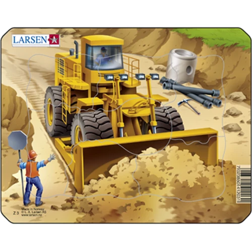Пазл-вкладыш Larsen "Бульдозер", серия МИНИ (Z3-2)