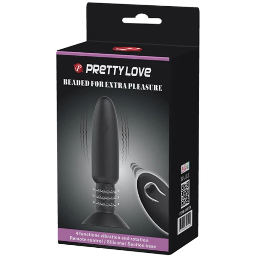 Анальная пробка с вибрацией и ротацией Pretty Love Beaded For Extra Pleasure
