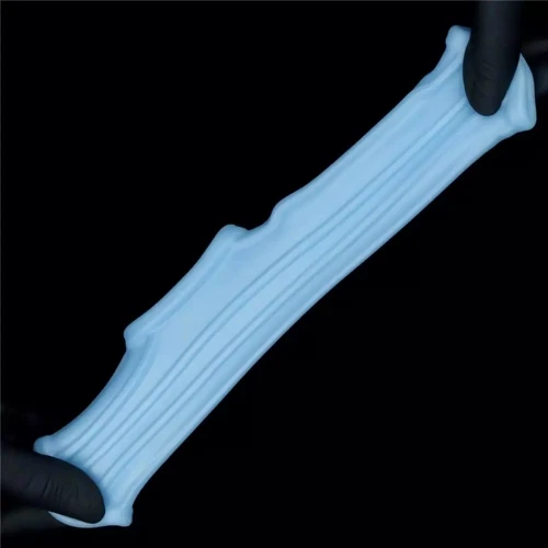 Насадка на член LoveToy Knights Ring Vibrating Ridge With Scrotum Sleeve Blue