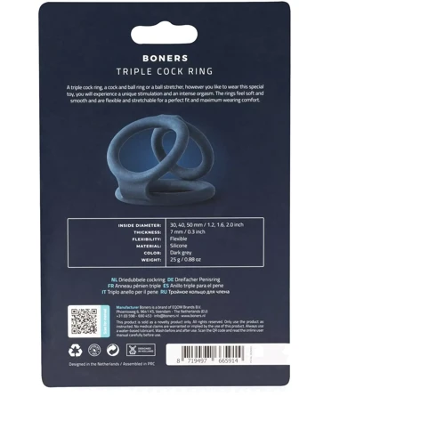 Эрекционное кольцо Boners Triple Cock Ring