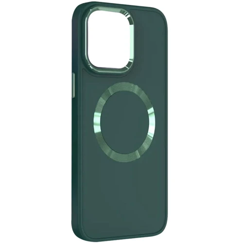 Чехол для iPhone TPU Case Bonbon Metal Style with MagSafe Army Green for iPhone 15