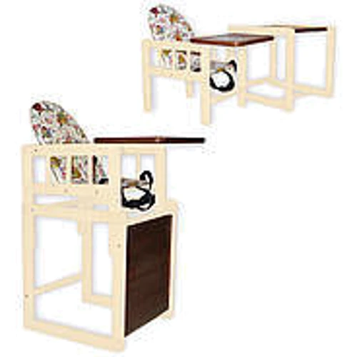 Стульчик для кормления Капитошка №14 без лака светло-коричневый: Тип трансформер