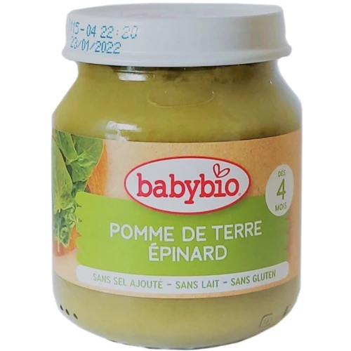 Пюре BabyBio органічне з картоплі та шпинату 130 г (3288130510454)