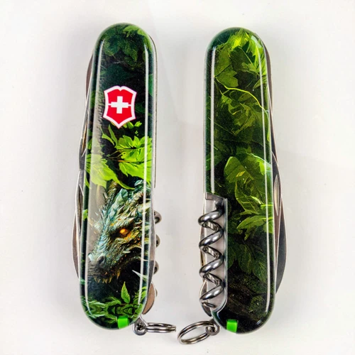 Мультитул Victorinox HUNTSMAN ZODIAC Зеленый деревянный дракон 1.3713.3.Z3240p (Vx13713.3_Z3240p) фото 14