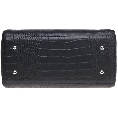 Женская сумка тоут Ricco Grande черная (1l797rep-black): Фактура Тиснение, Матовая