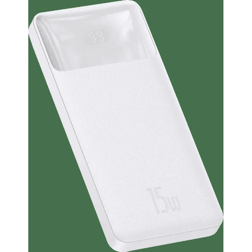 Внешний аккумулятор Baseus Power Bank 10000mAh Bipow Display 15W White (PPDML-I02): Кабели/переходники для смартфонов в комплекте micro USB