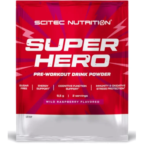 Предтренировочный комплекс Scitec Nutrition Superhero 9,5 g / 2 servings / wild raspberry