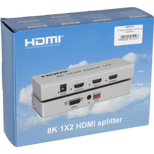 Кабель и переходник PowerPlant HDMI 8K 1x2 (HDSP8K-2)(CA914197) фото 5