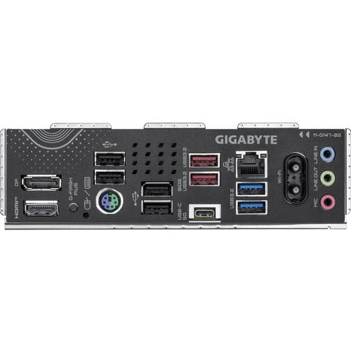 GIGABYTE B850 EAGLE WIFI6E UA: Роз'єми на задній панелі USB 3.1 Gen 2, USB 3.2 Gen 1, USB 2.0, HDMI, Ethernet RJ-45, DisplayPort