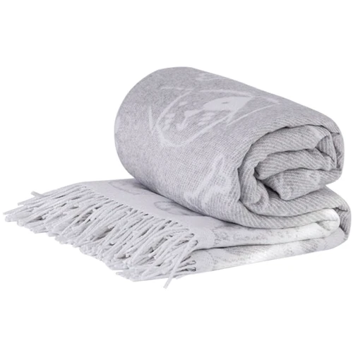 Плед Love You Собаки 140х200 хлопок светло-серый