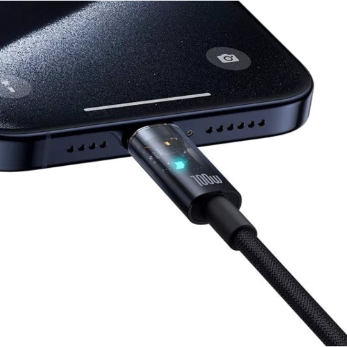 Кабель Baseus Cable USB-C to USB-C Explorer Series Auto Power-Off 100W 1m Black (P10319703111-00) фото 5