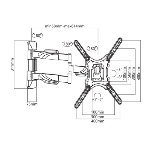 Кронштейн для ТВ Digital DRP-ST41