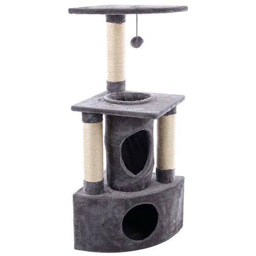 Кігтеточка Flamingo Scratching tree Rochefort з будиночком ігровий комплекс для котів (59226)