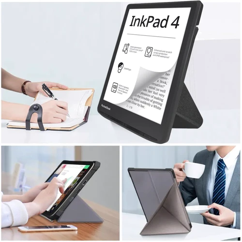 Аксесуар до електронної книги BeCover Ultra Slim Origami Gray для PocketBook 743G InkPad 4/InkPad Color 2/InkPad Color 3 (713087)