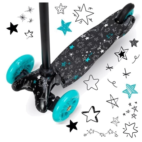 Самокат триколісний MoMi WEENDY (turquoise stars): Тип коліс литі