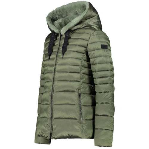 Куртка CMP Woman Jacket Fix Hood 31K3006F-F739 42 (34) оливковая зимняя с капюшоном и мехом: Вид Куртки
