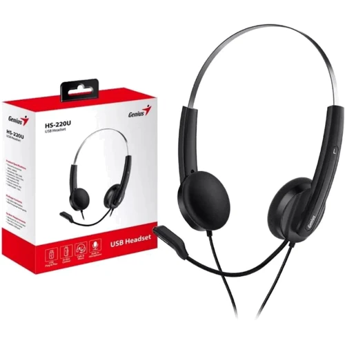 Наушники Genius HS-220U Black (31710020400): Тип конструкции накладные