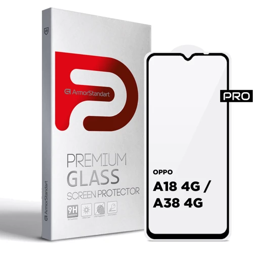 Аксессуар для смартфона ArmorStandart Tempered Glass Pro Black for OPPO A18 4G / A38 4G (ARM71040)