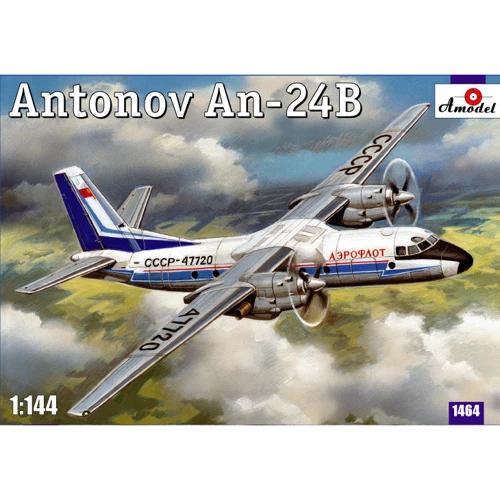Модель Amodel Пасажирський авіалайнер Ан-24Б (AMO1464)