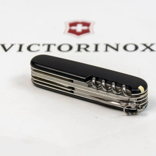 Мультитул Victorinox HUNTSMAN MAT чорний матовий лак із жовтим лого (Vx13713.3_M0008p) фото 5