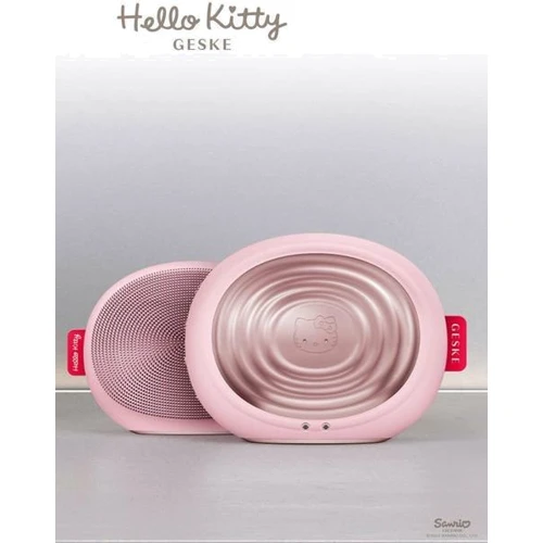 Звукова термощітка для обличчя GESKE Sonic Thermo Facial Brush 5 в 1 Hello Kitty Pink фото 6