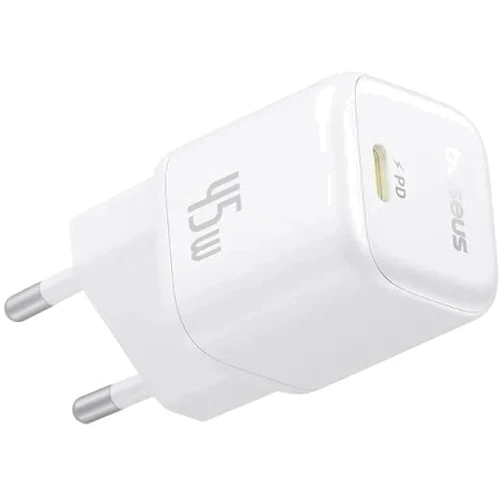 Зарядное устройство Baseus USB-C Wall Charger GaN 1C 45W White (P10176800213-00): Тип сетевое