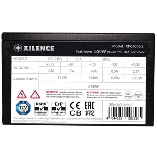 Блок живлення Xilence 650W (XP650R6.2) UA