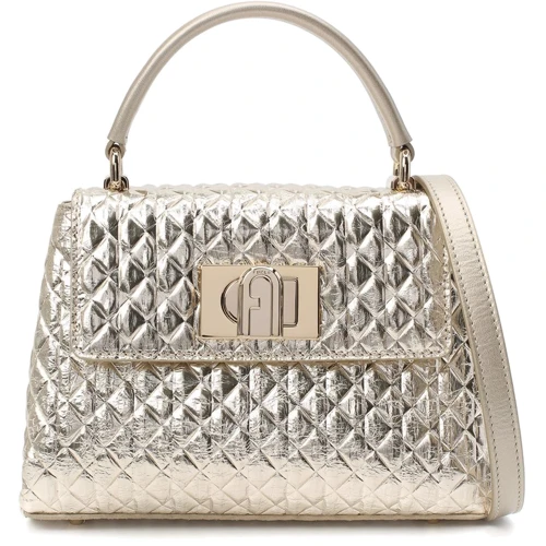 Жіноча сумка-сетчел Furla 1927 Mini Top Handle платинова (WB00109A.0263H8000)