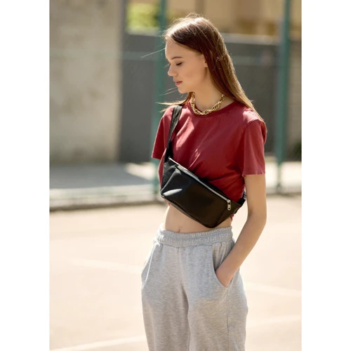 Женская поясная сумка Sambag Tirso 0SS черная (81113001): Фактура Матовая, Зернистая