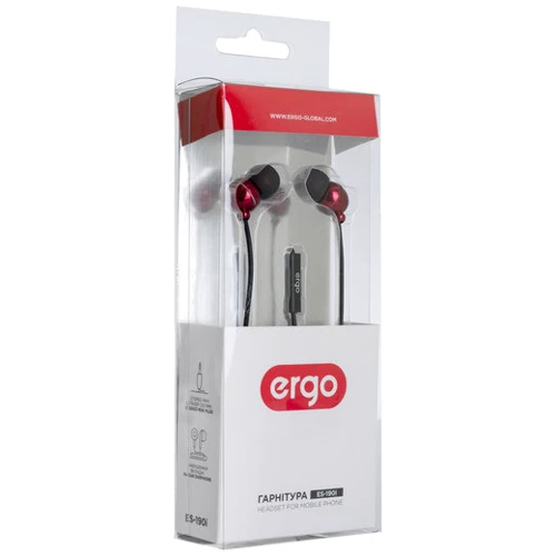 Наушники Ergo ES-190i Red: Тип крепления без креплений