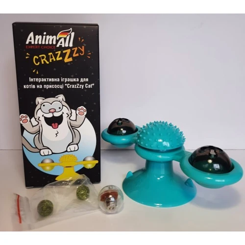 Інтерактивна іграшка AnimAll CrazZzy Cat 9888 для кота на присосці 15.8x3.7x7 см (149166) фото 1