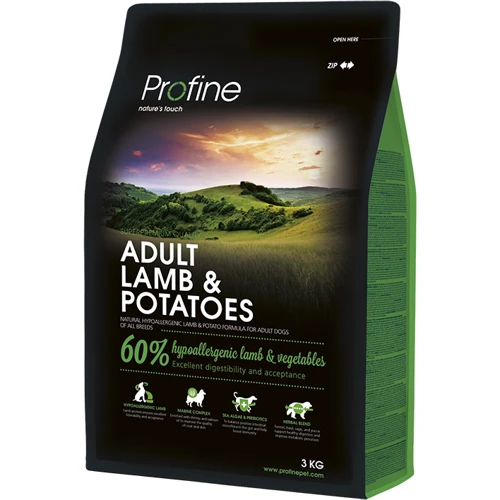 Сухой гипоаллергенный корм для взрослых собак Profine Adult Lamb с ягненком и картофелем 3 кг (8595602517541)