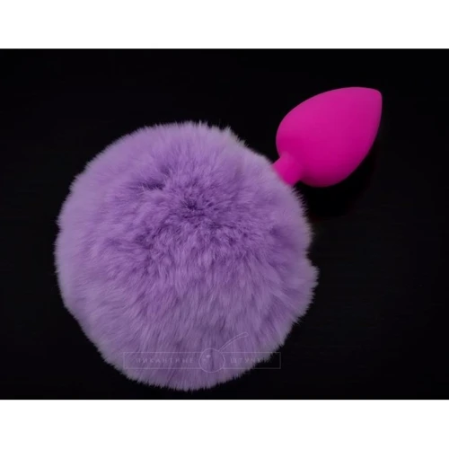 Маленькая силиконовая пробка с пушистым хвостиком Пикантные Штучки, 7x3 см, сиреневая: Для кого Унисекс