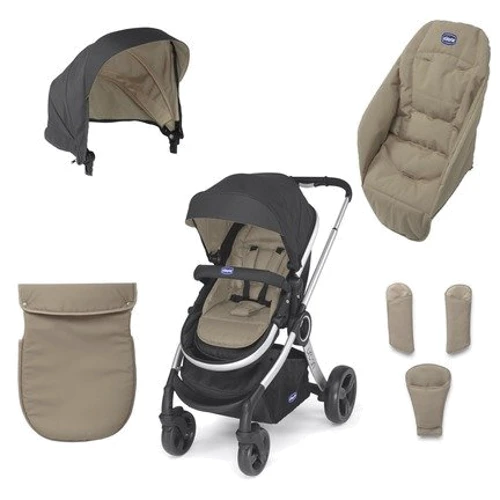 Коляска-трансформер Chicco Urban + аксесуари Beige (79357.95.01): Кількість блоків один
