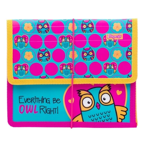 Папка для тетрадей 1 вересня Owl В5 пластиковая на резинке (491847)