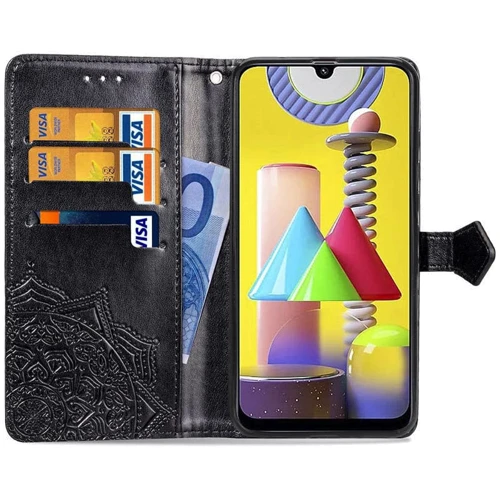 Аксессуар для смартфона Mobile Case Book Cover Art Leather Black for Samsung M315 Galaxy M31: Цвет черный