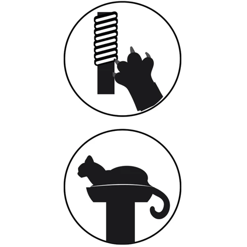 Когтеточка Croci Cat Tower 2 сизаль/плюш 35х35х60 см (C6020467): Высота столбика 60 см