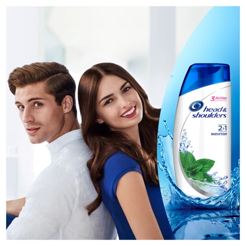 Head & Shoulders 200 ml Шампунь и бальзам-ополаскиватель против перхоти 2в1 Ментол: Назначение От перхоти