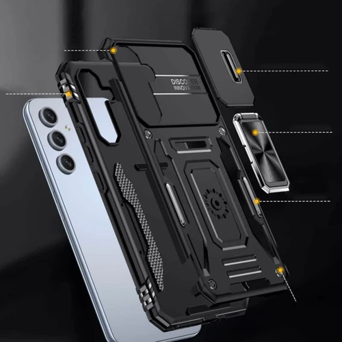 Чохол для телефона Mobile Case Camshield Army Ring Black для Samsung A356 Galaxy A35 / A556 Galaxy A55: Тип накладка на заднюю часть