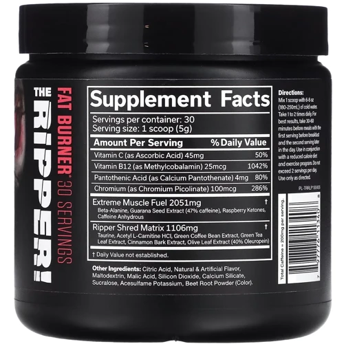 Жироспалювач JNX Sports The Ripper 150 g / 50 serving / Raspberry лемонад: Стать Унисекс